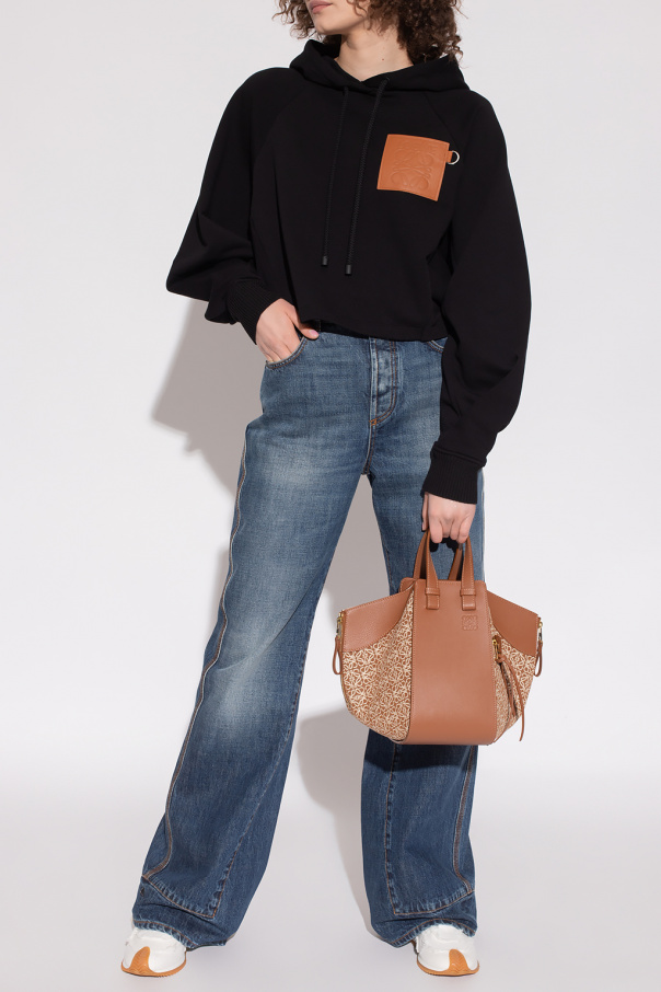 トップス LOEWE swing-style pullover Loewe Anagram Cable-Knit Sleeve Sweater | Neiman Marcus